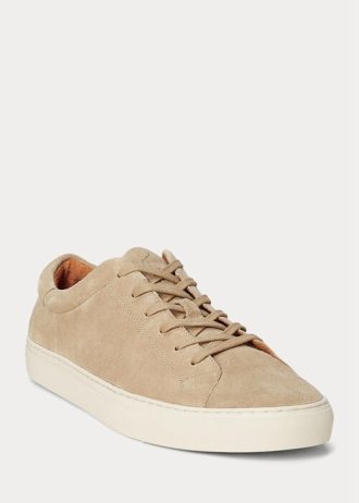Pantofi bej Ralph Lauren Jermain din piele intoarsa pentru barbati Pantofi bej Ralph Lauren Jermain din piele intoarsa pentru barbati