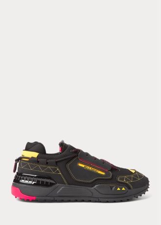 Pantofi bărbați negri/galbeni Ralph Lauren PS200