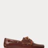 Pantofi casual Ralph Lauren Merton din piele maro intens pentru bărbați Pantofi casual Ralph Lauren Merton din piele maro intens pentru bărbați