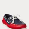 Pantofi casual Ralph Lauren Merton din piele în două tonuri pentru bărbați bleumarin/roșu Pantofi casual Ralph Lauren Merton din piele în două tonuri pentru bărbați bleumarin/roșu