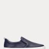 Pantofi cu slip-on din piele cu logo Ralph Lauren Haddley pentru femei bleumarin Pantofi cu slip-on din piele cu logo Ralph Lauren Haddley pentru femei bleumarin