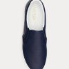 Pantofi cu slip-on din piele cu logo Ralph Lauren Haddley pentru femei bleumarin Pantofi cu slip-on din piele cu logo Ralph Lauren Haddley pentru femei bleumarin