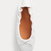 Pantofi de balet albi Ralph Lauren The Pony de damă Pantofi de balet albi Ralph Lauren The Pony de damă