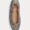 Pantofi de balet de damă gri Ralph Lauren The Suede Pony Pantofi de balet de damă gri Ralph Lauren The Suede Pony