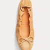 Pantofi de balet de damă kaki Ralph Lauren The Suede Pony Pantofi de balet de damă kaki Ralph Lauren The Suede Pony
