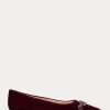 Pantofi de balet din catifea Lilah de damă Burgundy Ralph Lauren Pantofi de balet din catifea Lilah de damă Burgundy Ralph Lauren