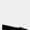 Pantofi de balet din catifea Lilah de damă negri Ralph Lauren Pantofi de balet din catifea Lilah de damă negri Ralph Lauren