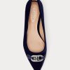 Pantofi de balet din catifea Lilah Ralph Lauren de damă bleumarin Pantofi de balet din catifea Lilah Ralph Lauren de damă bleumarin