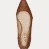 Pantofi de balet maro Ralph Lauren Loraine din piele lustruită Pantofi de balet maro Ralph Lauren Loraine din piele lustruită