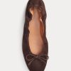 Pantofi de balet maro Ralph Lauren The Suede Pony pentru femei Pantofi de balet maro Ralph Lauren The Suede Pony pentru femei