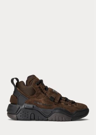 Pantofi de căprioară înalți Ralph Lauren PS100, ciocolați, pentru bărbați Pantofi de căprioară înalți Ralph Lauren PS100, ciocolați, pentru bărbați