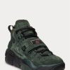 Pantofi de căprioară înalți Ralph Lauren PS100 verzi pentru bărbați