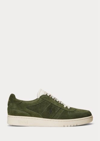 Pantofi de căprioară pentru bărbați, Ralph Lauren, de culoare olivă Pantofi de căprioară pentru bărbați, Ralph Lauren, de culoare olivă