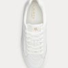 Pantofi de damă albi Ralph Lauren Hailey din piele perforată Pantofi de damă albi Ralph Lauren Hailey din piele perforată