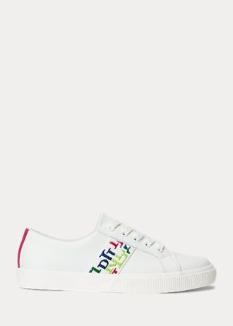 Pantofi de damă albi Ralph Lauren Janson III din piele Nappa