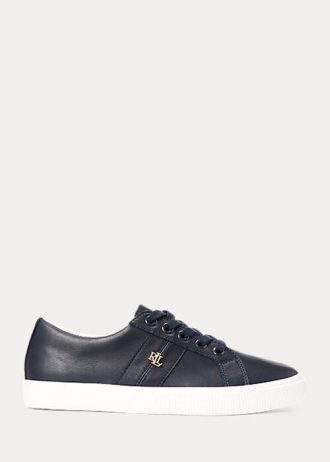 Pantofi de damă din piele Nappa Ralph Lauren Janson II bleumarin