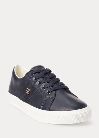 Pantofi de damă din piele Nappa Ralph Lauren Janson II bleumarin