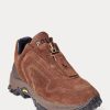 Pantofi de damă maro Ralph Lauren Grayson, din piele de căprioară, cu fermoar Pantofi de damă maro Ralph Lauren Grayson, din piele de căprioară, cu fermoar