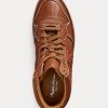 Pantofi de damă maro Ralph Lauren Jaemyn din piele de vițel înalți Pantofi de damă maro Ralph Lauren Jaemyn din piele de vițel înalți