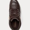 Pantofi de damă maro Ralph Lauren Rylee din piele în relief Pantofi de damă maro Ralph Lauren Rylee din piele în relief