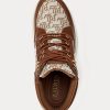 Pantofi de damă maro Ralph Lauren Rylee Monogram Jacquard înalți Pantofi de damă maro Ralph Lauren Rylee Monogram Jacquard înalți