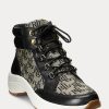 Pantofi de damă, negri/gri, Ralph Lauren Rylee, cu monogram, jacquard Pantofi de damă, negri/gri, Ralph Lauren Rylee, cu monogram, jacquard