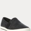 Pantofi de damă negri Ralph Lauren Jinny Woven Slip-On Pantofi de damă negri Ralph Lauren Jinny Woven Slip-On