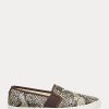 Pantofi de damă Snake Ralph Lauren Jinny din piele în relief Pantofi de damă Snake Ralph Lauren Jinny din piele în relief