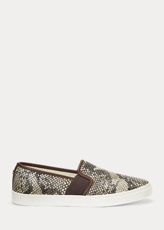 Pantofi de damă Snake Ralph Lauren Jinny din piele în relief