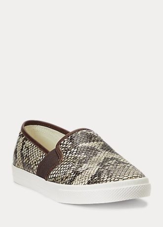 Pantofi de damă Snake Ralph Lauren Jinny din piele în relief