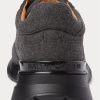 Pantofi de flanel de lână Ralph Lauren Ethan gri închis pentru bărbați Pantofi de flanel de lână Ralph Lauren Ethan gri închis pentru bărbați