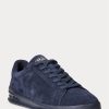 Pantofi de piele de căprioară pentru bărbați Ralph Lauren Heritage Court II bleumarin Pantofi de piele de căprioară pentru bărbați Ralph Lauren Heritage Court II bleumarin