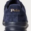 Pantofi de piele de căprioară pentru bărbați Ralph Lauren Heritage Court II bleumarin Pantofi de piele de căprioară pentru bărbați Ralph Lauren Heritage Court II bleumarin