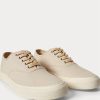 Pantofi de pânză Ralph Lauren bej pentru bărbați Pantofi de pânză Ralph Lauren bej pentru bărbați