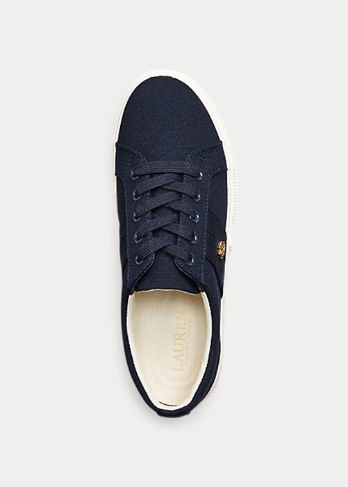 Pantofi de pânză Ralph Lauren Janson II pentru femei bleumarin Pantofi de pânză Ralph Lauren Janson II pentru femei bleumarin