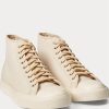 Pantofi de pânză Ralph Lauren Mayport crem pentru bărbați Pantofi de pânză Ralph Lauren Mayport crem pentru bărbați