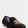 Pantofi de rochie din catifea Ralph Lauren Alonzo Bullion Crest negri pentru bărbați Pantofi de rochie din catifea Ralph Lauren Alonzo Bullion Crest negri pentru bărbați