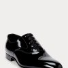 Pantofi de rochie din piele lăcuită Ralph Lauren Paget pentru bărbați negri Pantofi de rochie din piele lăcuită Ralph Lauren Paget pentru bărbați negri