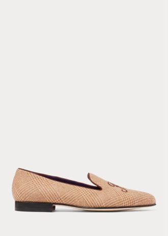 Pantofi de rochie Ralph Lauren Alonzo Glen Plaid Tweed pentru bărbați maro / maro Pantofi de rochie Ralph Lauren Alonzo Glen Plaid Tweed pentru bărbați maro / maro