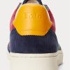 Pantofi multicolori pentru bărbați, Ralph Lauren Court, din catifea din velur Pantofi multicolori pentru bărbați, Ralph Lauren Court, din catifea din velur