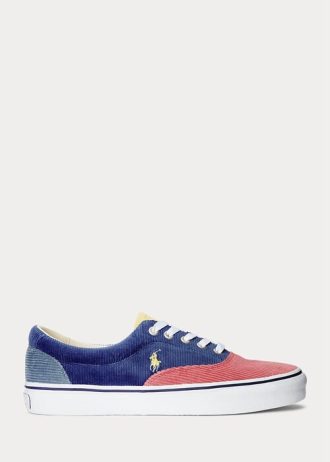 Pantofi multicolori pentru bărbați Ralph Lauren Keaton din velur blocat Pantofi multicolori pentru bărbați Ralph Lauren Keaton din velur blocat