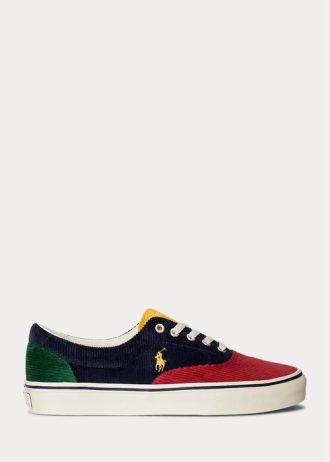 Pantofi multicolori pentru bărbați Ralph Lauren Keaton din velur blocat Pantofi multicolori pentru bărbați Ralph Lauren Keaton din velur blocat