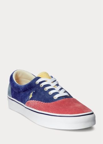 Pantofi multicolori pentru bărbați Ralph Lauren Keaton din velur blocat Pantofi multicolori pentru bărbați Ralph Lauren Keaton din velur blocat