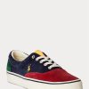 Pantofi multicolori pentru bărbați Ralph Lauren Keaton din velur blocat Pantofi multicolori pentru bărbați Ralph Lauren Keaton din velur blocat
