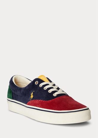 Pantofi multicolori pentru bărbați Ralph Lauren Keaton din velur blocat Pantofi multicolori pentru bărbați Ralph Lauren Keaton din velur blocat