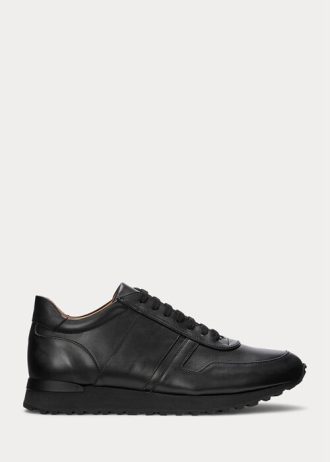 Pantofi negri din piele de vițel Ralph Lauren Ethan pentru bărbați Pantofi negri din piele de vițel Ralph Lauren Ethan pentru bărbați