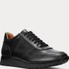 Pantofi negri din piele de vițel Ralph Lauren Ethan pentru bărbați Pantofi negri din piele de vițel Ralph Lauren Ethan pentru bărbați