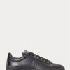 Pantofi negri din piele Ralph Lauren Heritage Court II pentru bărbați Pantofi negri din piele Ralph Lauren Heritage Court II pentru bărbați