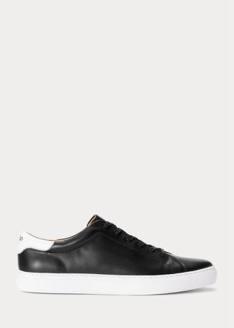 Pantofi negri din piele Ralph Lauren Jermain pentru bărbați