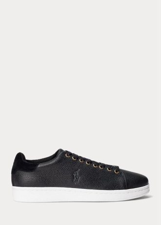 Pantofi negri din piele Ralph Lauren Wilton pentru bărbați
